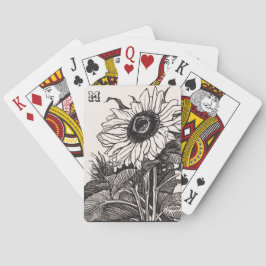 Personlig Vintage Solrosvit Casinokort