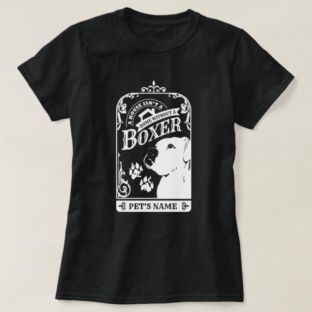 Personlig Vintage Stil Boxer T Shirt (Design framsida)
