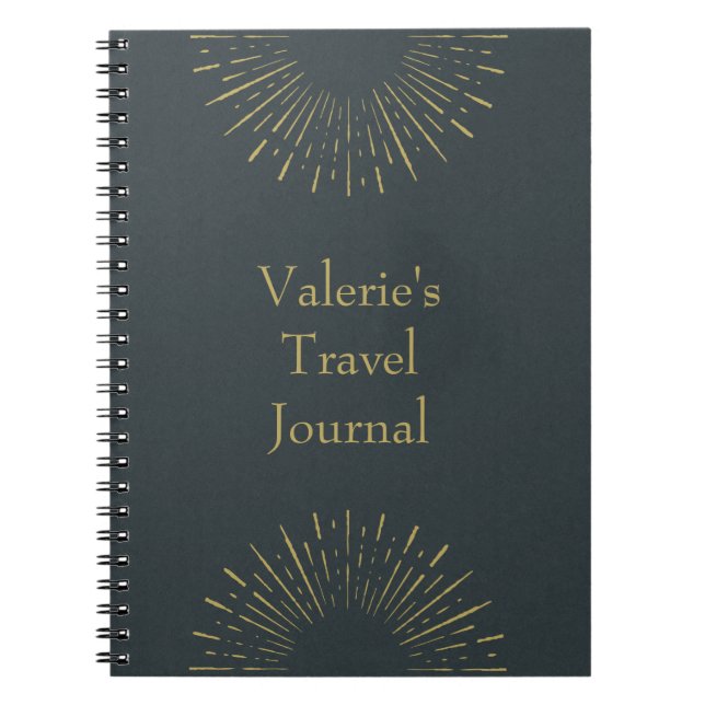 Personlig Vintage Stil Travel Journal Anteckningsbok (Framsidan)