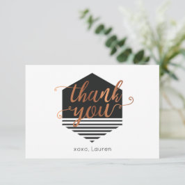 Personlig Vintage Svart & Guld Platt Tack