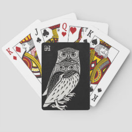 Personlig Vintage Uggla Svartvitt Casinokort
