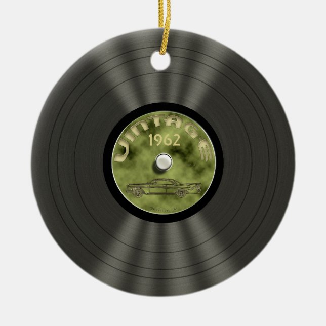 Personlig Vintage Vinylpost Ornament (Framsidan)