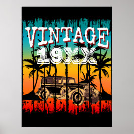 PERSONLIG VINTAGE YEAR BIRTHDAY GIFT POSTER