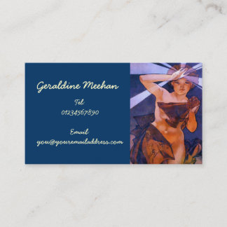 Personlig vintageart nouveau visitkort