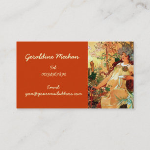 Personlig vintageart nouveau visitkort