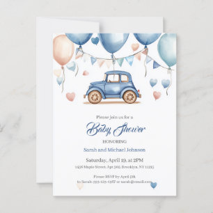 Personlig Vintagehjul Baby Shower Postkort Vykort