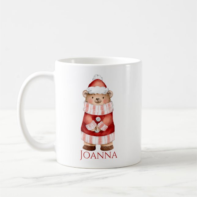Personlig Vinterbjörn Kaffe Mugg (Vänster)