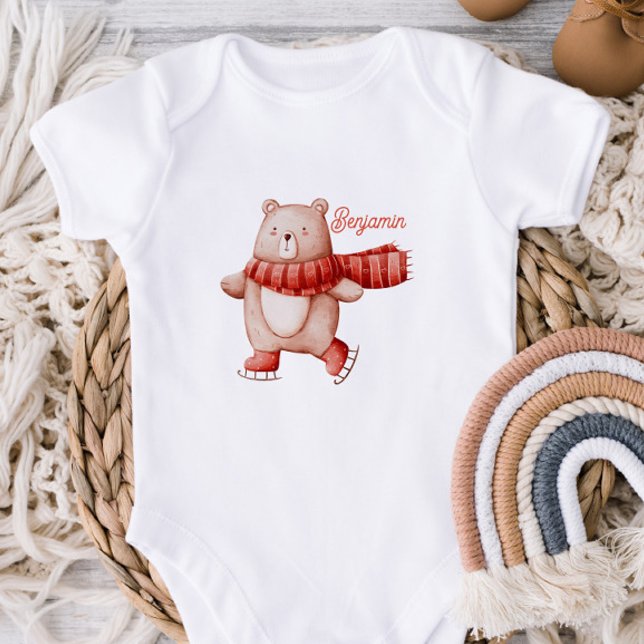 Personlig vinterfirande babybodysuit  t shirt (Skapare uppladdad)