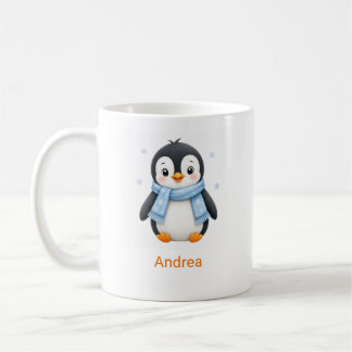 Personlig vinterporslin med namn för barn kaffemugg