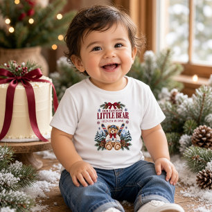 Personlig vinterteddybjörn Första födelsedagen T Shirt