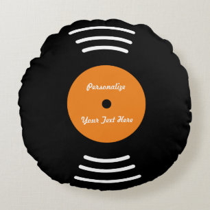 Personlig vinylmusikinspelning dekorativ kudde