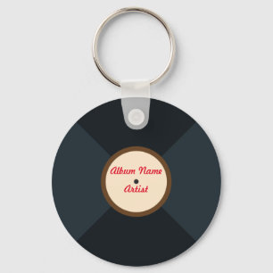 Personlig-vinylpost Nyckelring
