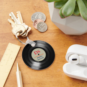 Personlig-vinylpost Nyckelring