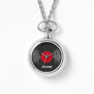 Personlig vinylskiva urklocka armbandsur