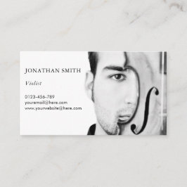 Personlig Viola Photo Template Modern Black Visitkort