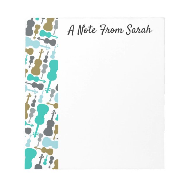 Personlig Violin Viola String Instrument Gift Anteckningsblock (Framsida)