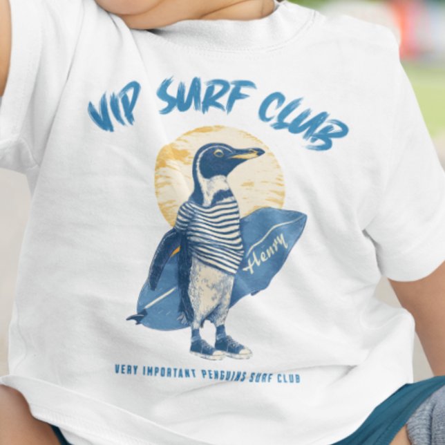 Personlig VIP Surfa Klubb Penguin Eget namn Träd T Shirt (Skapare uppladdad)
