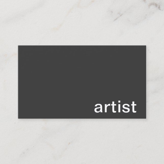 Personlig visitkort (konstnären) (Framsida)