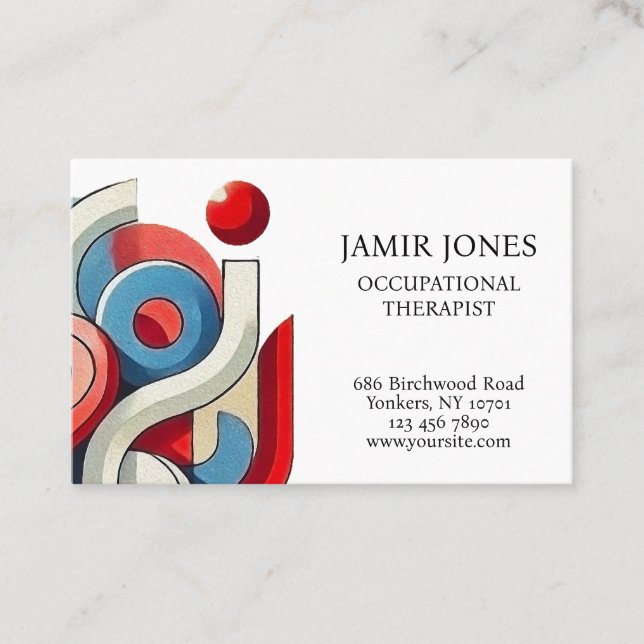 Personlig visuellt intressant visitkort (Framsida)