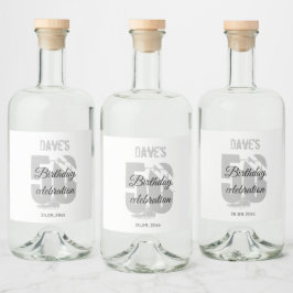 Personlig Vit 50:e valfri Födelsedagsfest Spritflaskor Etikett