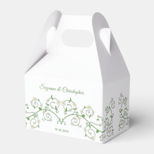 Personlig Vit Blommigt Vin Hjärtstillande medel Presentaskar