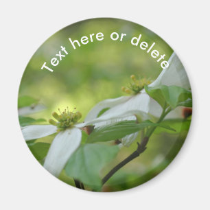 Personlig vit blomsterpar av dogwood magnet