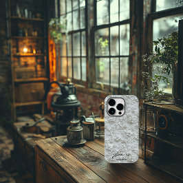 Personlig Vit broderad Blommigt med citat