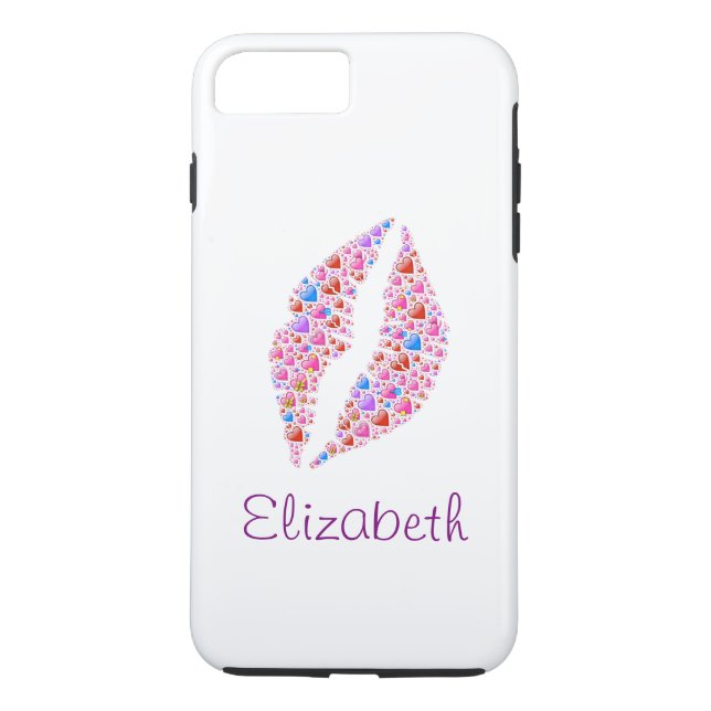 Personlig Vit Läppar med enkelt färgämne Case-Mate iPhone Skal (Baksida)