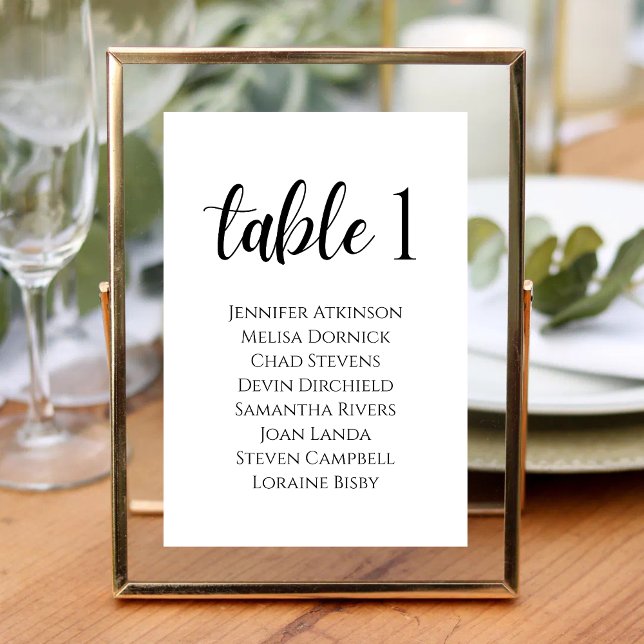 Personlig vit modern elegans bröllop bordsnummer (Personalized white modern elegance table number adds a refined touch to your wedding tables.)