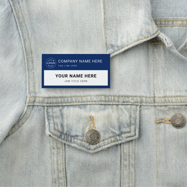 Personlig Vit och stor rektangel Namnbricka (På plats)