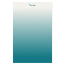 Personlig vit och teal ombré