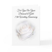 Personlig vit ros 75-års bröllopsdag