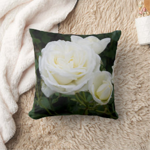 Personlig Vit ros Photo Pillow Gardeners Kudde