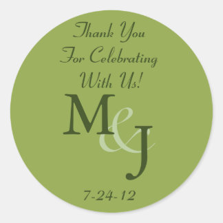 Personlig Vita Daisyns bröllopsetiketter Runt Klistermärke