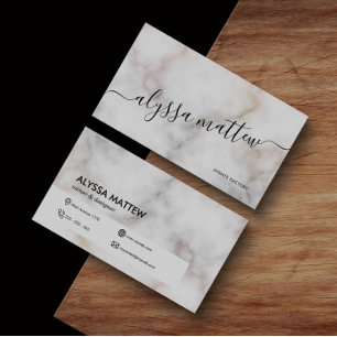 Personlig Vita marble Elegant Guld Modern Visitkort