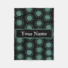 Personlig Vitaktiga Polka dots Fleecefilt