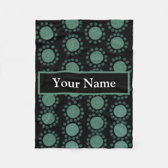 Personlig Vitaktiga Polka dots Fleecefilt (Framsidan)