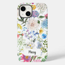 PERSONLIG VITE BLOMMIGT WILDFLOWER IPHONE 14