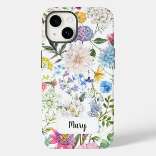 PERSONLIG VITE BLOMMIGT WILDFLOWER IPHONE 14