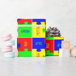 Personlig Vivid Färgad Jigszawa Puzzle Delarare Presentpapper