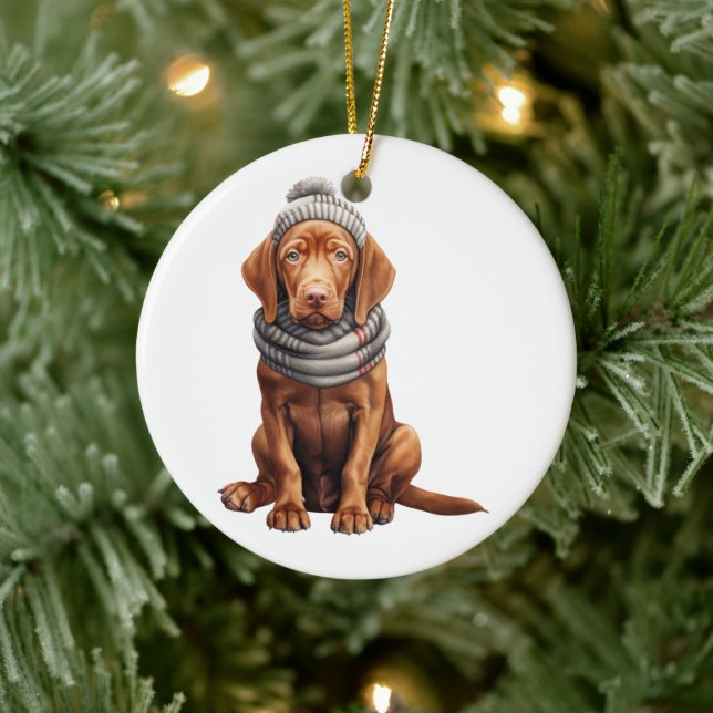 Personlig Vizsla Hund Julgransprydnad Keramik (Träd)