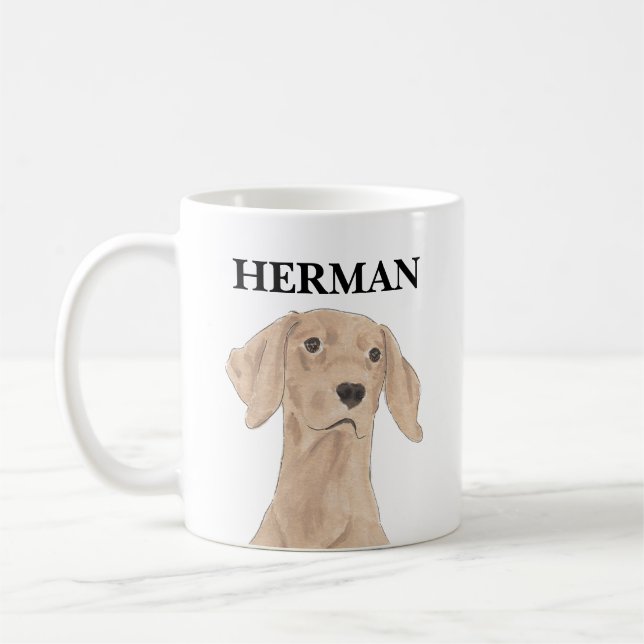 Personlig Vizsla Kaffemugg (Vänster)