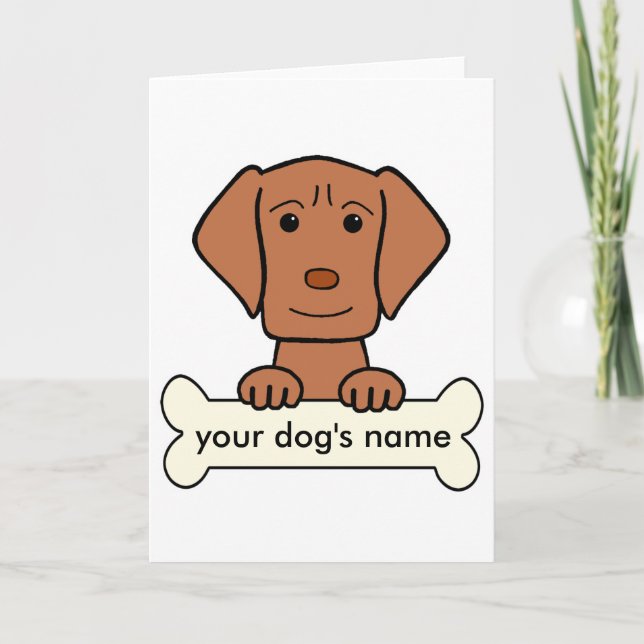 Personlig Vizsla Kort (Framsida)