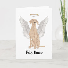 Personlig Vizsla Sympathy Memorial Kort