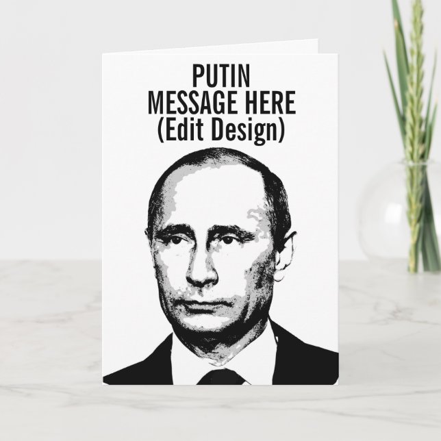 PERSONLIG VLADIMIR PUTIN KORT (Framsida)