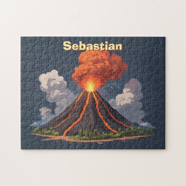 Personlig Volcano Kids Pussel (Horisontell)
