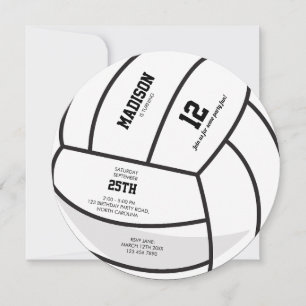 Personlig Volleyball Boll Födelsedagsfest Inbjudningar