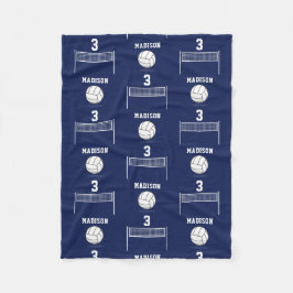 Personlig Volleyball Boll & Net Mönster Fleecefilt