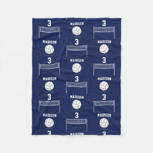 Personlig Volleyball Boll & Net Mönster Fleecefilt