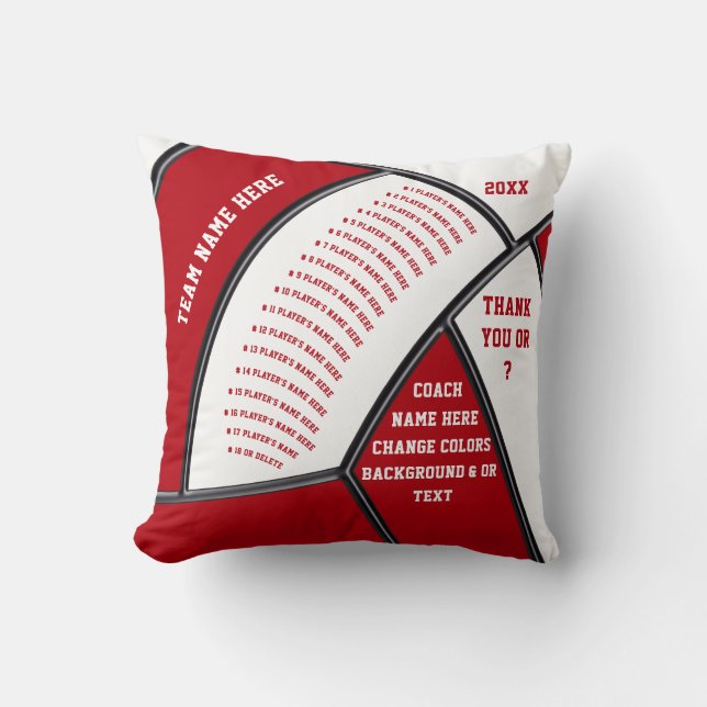 Personlig, Volleyball Coach Gift Ideas Kudde (Framsida)